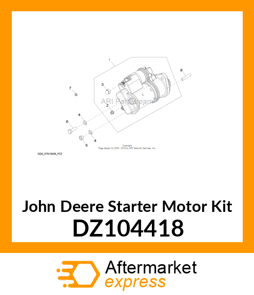 STARTER MOTOR KIT, BOSCH, SEALED DZ104418