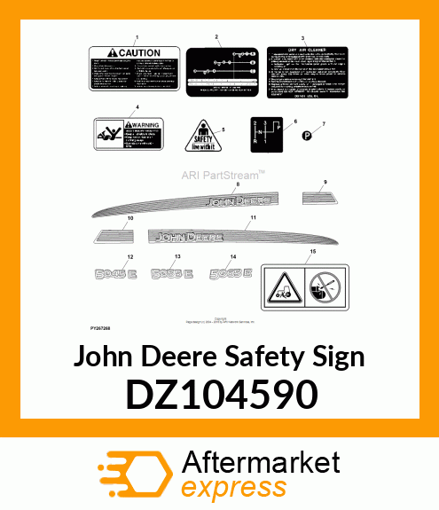 SAFETY SIGN, STARTER BYPASS DZ104590