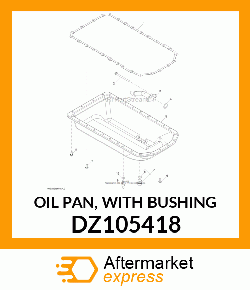 OIL PAN, WITH BUSHING DZ105418