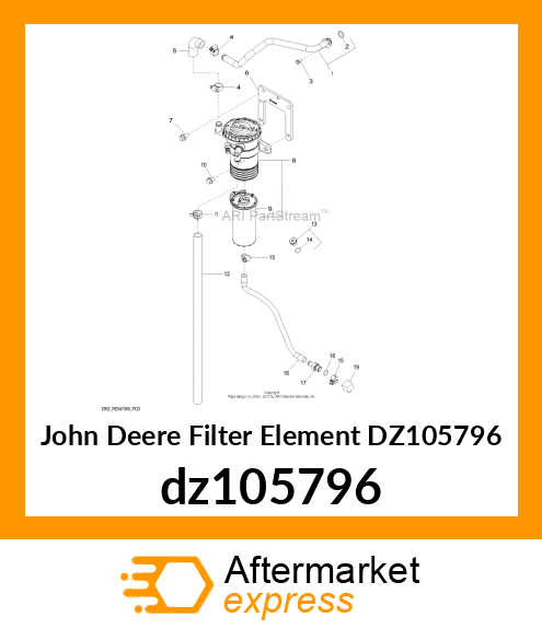 FILTER ELEMENT, CRANKCASE VENT FILT dz105796