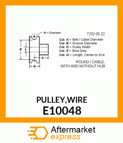 PULLEY,WIRE E10048