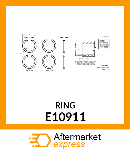 SNAPRING,LH BEVEL GEAR SUPPORT E10911