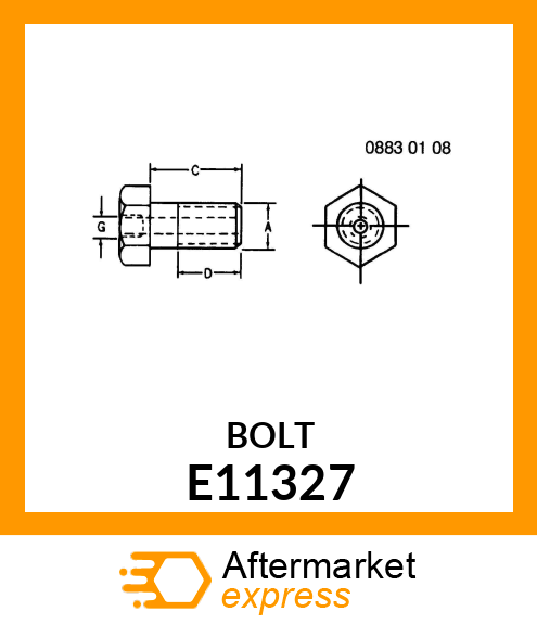 BOLT,CLAMP DRIVE HOUSING E11327