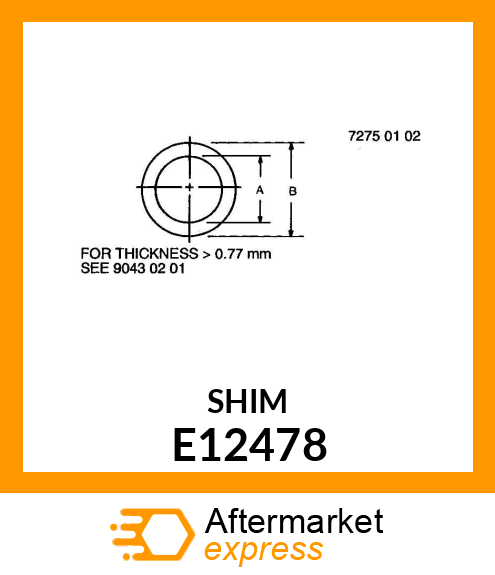 SHIM, (TWISTER SHAFT WASHER) E12478