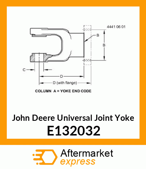 UNIVERSAL JOINT YOKE E132032