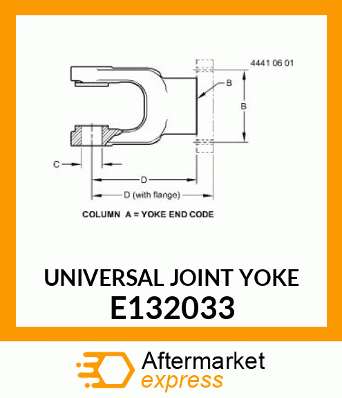 Universal Joint Yoke E132033