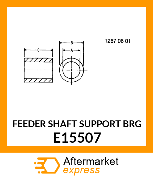 FEEDER SHAFT SUPPORT BRG E15507