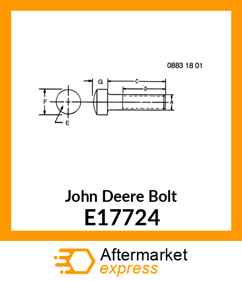 BOLT, (PLUNGER STOP) E17724