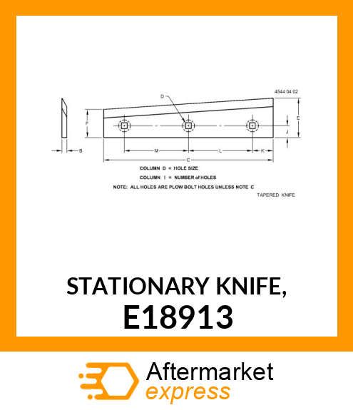 STATIONARY KNIFE, E18913