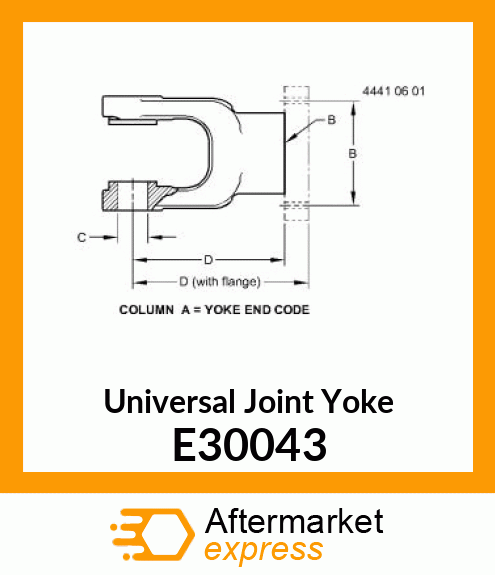 Universal Joint Yoke E30043