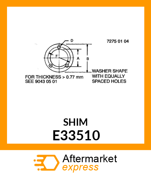 SHIM ADJUSTING CAP (.005 STEEL) E33510