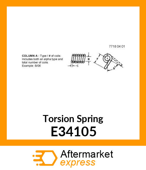 Torsion Spring E34105