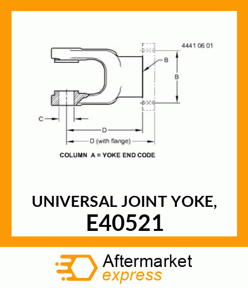 Universal Joint Yoke E40521