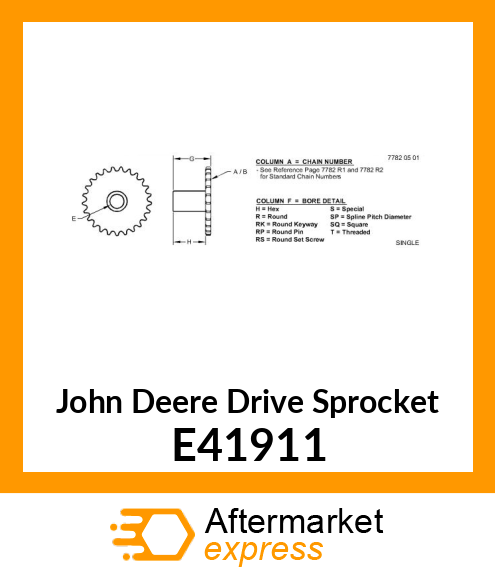 Spare part E41911 + Drive Sprocket