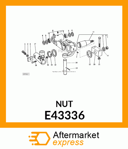 NUT, HEX LOCK 3/4 E43336