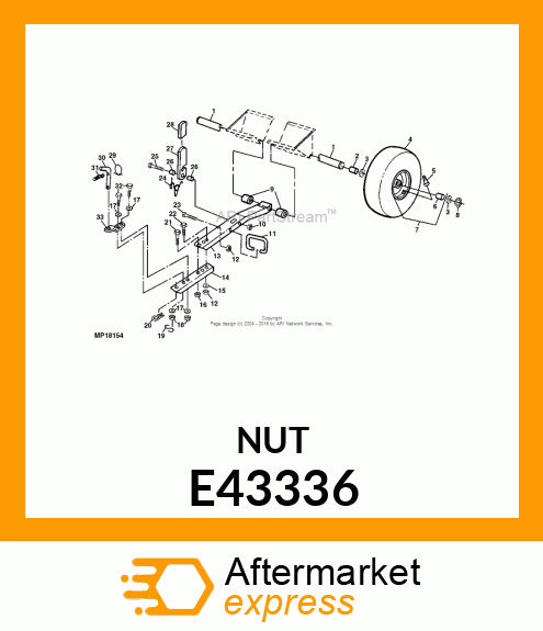 NUT, HEX LOCK 3/4 E43336