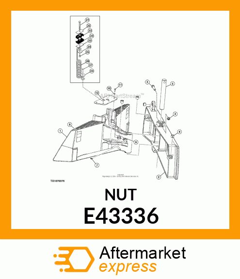 NUT, HEX LOCK 3/4 E43336