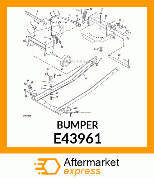 BUMPER, (FEED ROLL) E43961