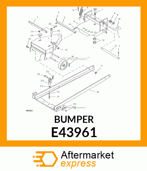 BUMPER, (FEED ROLL) E43961
