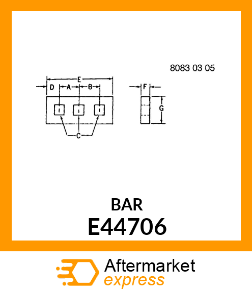 RAIL, PLUNGER GUIDE TOP E44706