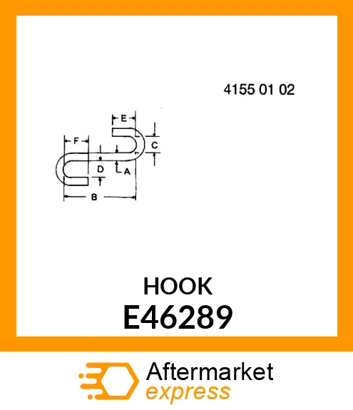 HOOK, SPRING E46289