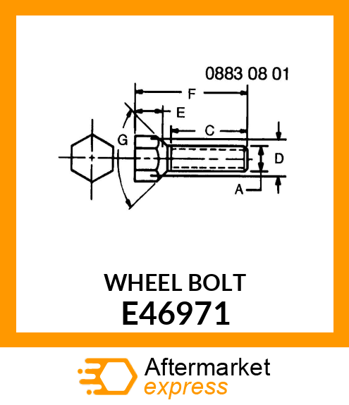 BOLT, WHEEL E46971