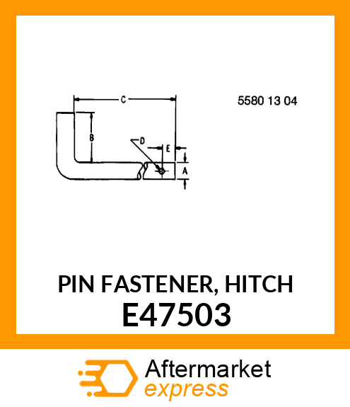 PIN FASTENER, HITCH E47503