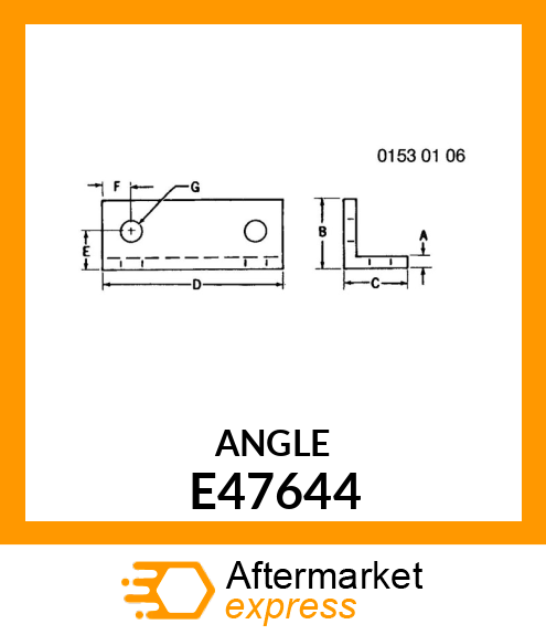 ANGLE, FAN BLADE E47644