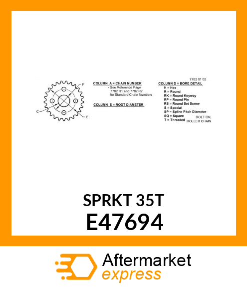 Chain Sprocket E47694