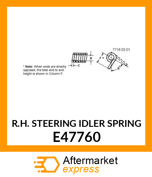 R.H. STEERING IDLER SPRING E47760