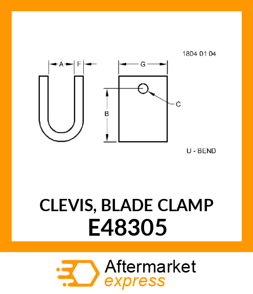 CLEVIS, BLADE CLAMP E48305