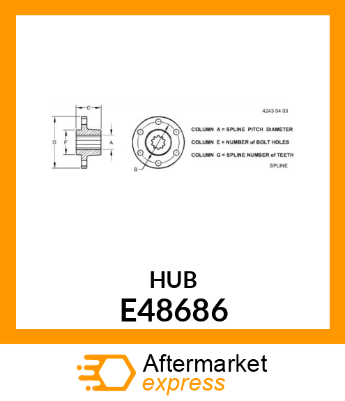 Hub E48686