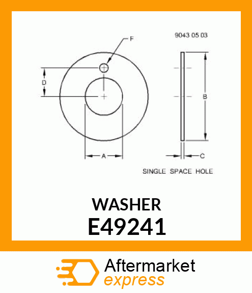 WASHER, THRUST WASHER E49241