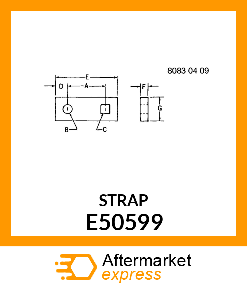 SUPPORT, TUBE E50599