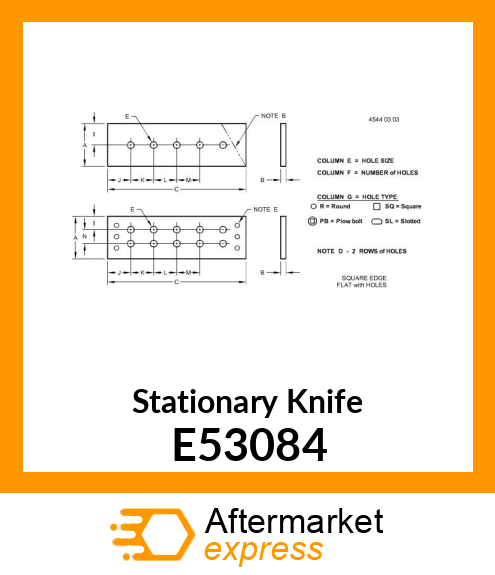 Stationary Knife E53084