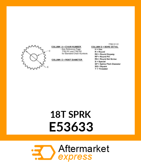 CHAIN SPROCKET, E53633