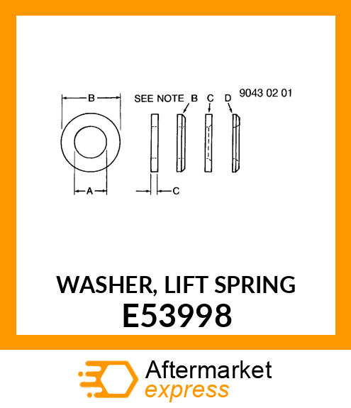 WASHER, LIFT SPRING E53998