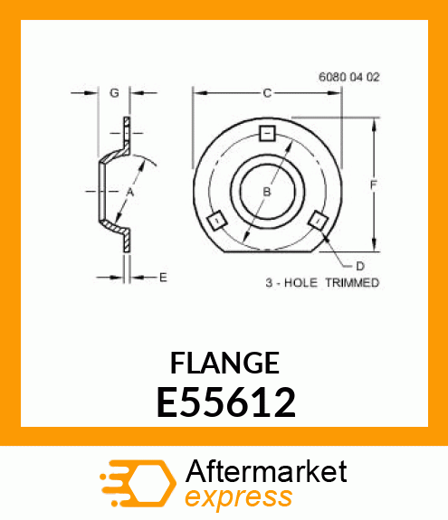 Pressed Flanged Housing E55612