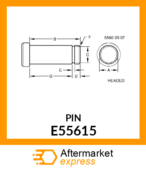 PIN, CLEVIS E55615