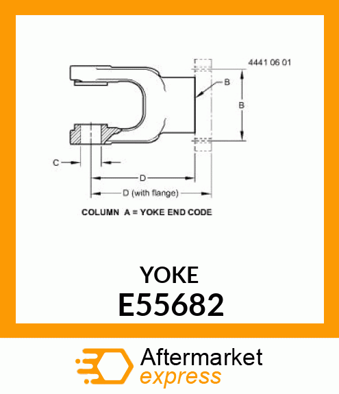 YOKE, ROLL DRIVE E55682