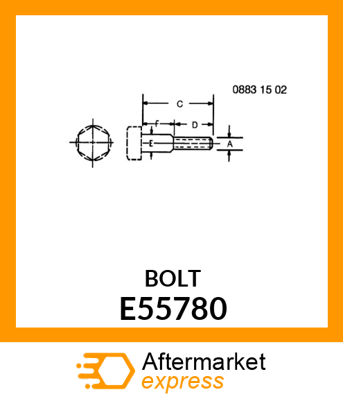 BOLT, LUG E55780