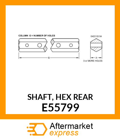 SHAFT, HEX REAR E55799