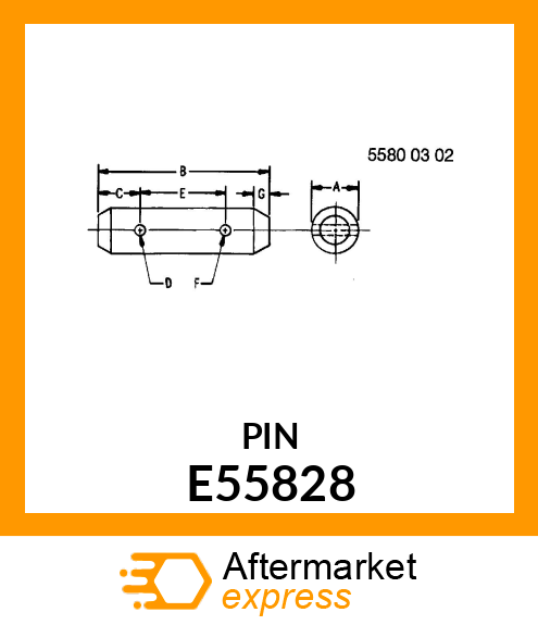 DRILLED PIN E55828