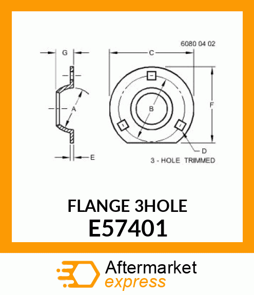 Pressed Flanged Housing E57401