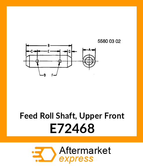 SHAFT (UPPER FRONT ROLL) E72468