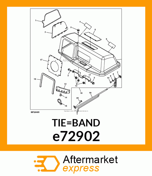 TIE BAND, BLACK e72902