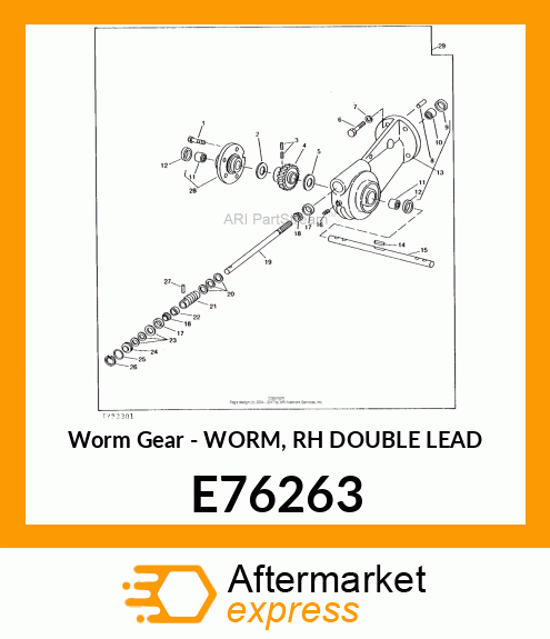 Worm Gear - WORM, RH DOUBLE LEAD E76263