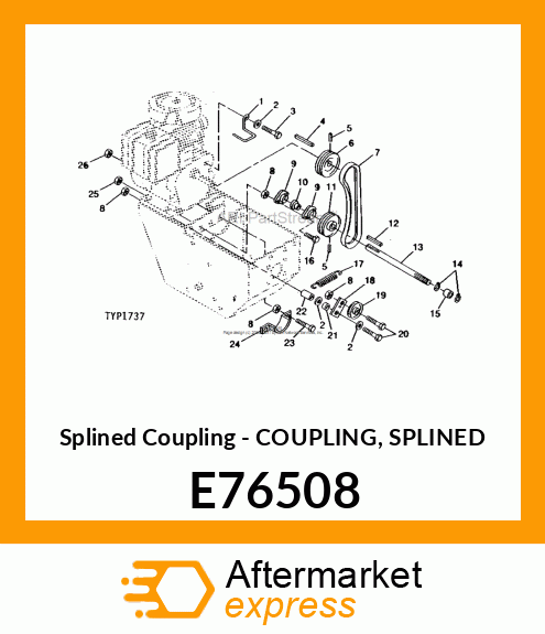 Splined Coupling - COUPLING, SPLINED E76508