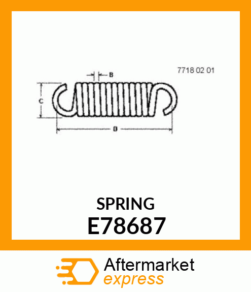 SPRING, EXTENSION E78687