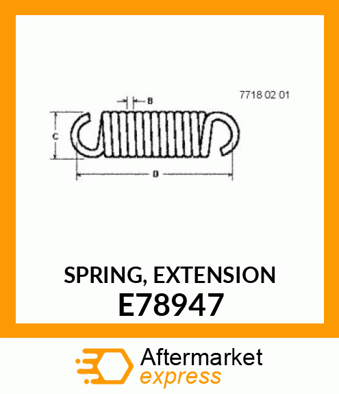 SPRING, EXTENSION E78947